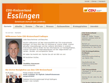 Tablet Screenshot of cdu-kv-esslingen.de